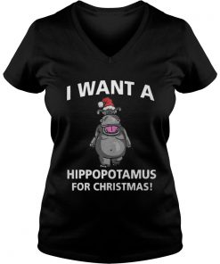 I Want A Hippopotamus For Christmas Vneck