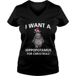 I Want A Hippopotamus For Christmas Vneck