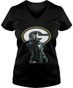 Iron man Green Bay Packer Vneck