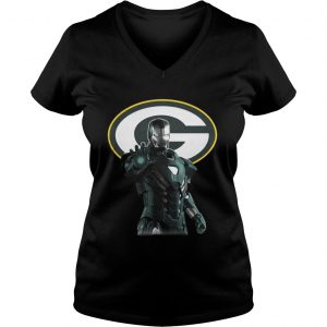 Iron man Green Bay Packer Vneck