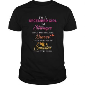 I’m a December girl I’m stronger than you believe braver than you know smarter Guys