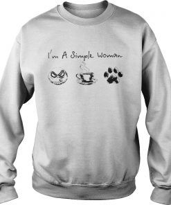 I’m a simple woman I like Jack skellington coffee and paw dog Sweatshirt