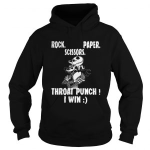 Jack Skellington and Zero rock paper scissors throat punch I win Christmas Hoodie