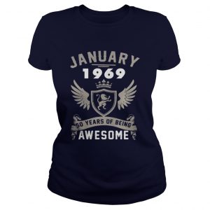 January 1969 – 50 Years Of Being Awesome Ladies Tee