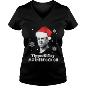 John McClane Yippee Ki Yay Motherfucker Christmas Vneck