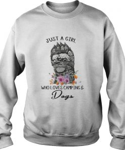 Just A Girl Who Loves Camping And Dogs Sweatshirt