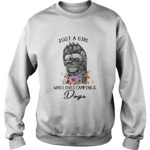 Just A Girl Who Loves Camping And Dogs Sweatshirt