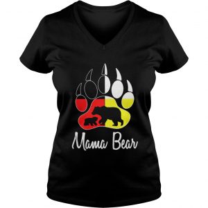 Mama Bear Plaid O-Neck Vneck