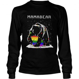 Mama Bear hugs LGBT son Christmas Longsleeve Tee