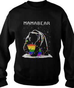 Mama Bear hugs LGBT son Christmas Sweatshirt