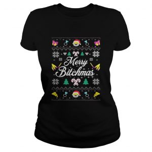 Merry Bitchmas Ugly Christmas Ladies Tee