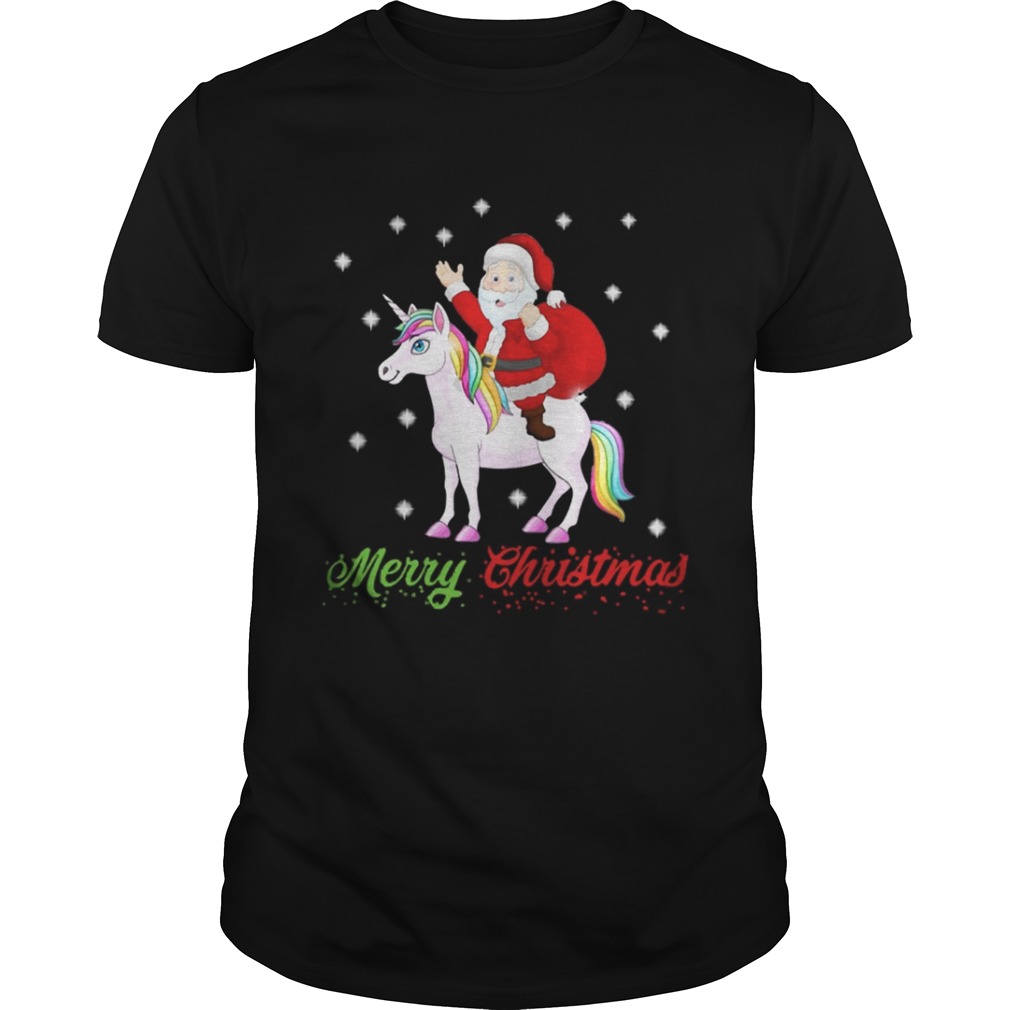Merry Christmas Santa Claus Riding A Unicorn Sweat shirt