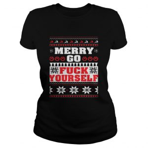 Merry Go Fuck Yourself Christmas Ladies Tee
