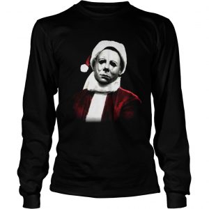 Michael Myers Santa Hat Christmas Longsleeve Tee