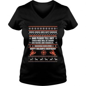 Monica, Have A Happy Hanukkah Christmas Vneck