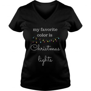 My favorite color is christmas lights Vneck