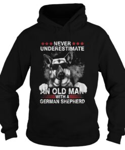 Never underestimate an old man with a german shepherd Hoodie
