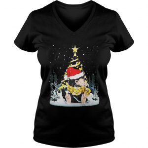 Niffler Santa Hat Christmas tree Under Snow Vneck