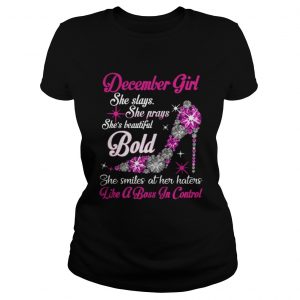 November Girl she slays she prays she’s beautiful bold she smiles at her haters Ladies Tee