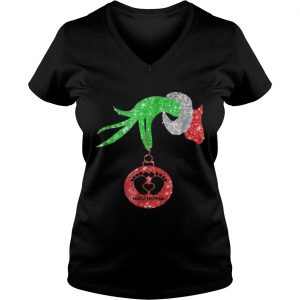 Nurse Grinch hand holding Fabulous NICU Christmas Vneck