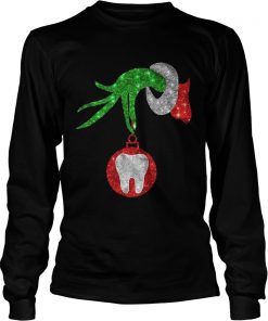 Nurse Grinch hand holding clinic dental ornament Longsleeve Tee
