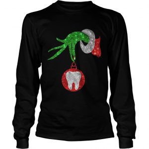 Nurse Grinch hand holding clinic dental ornament Longsleeve Tee