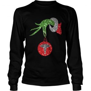 Nurse Grinch hand holding medical ornament Longsleeve Tee