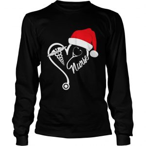 Nurse Santa heart Christmas Longsleeve Tee