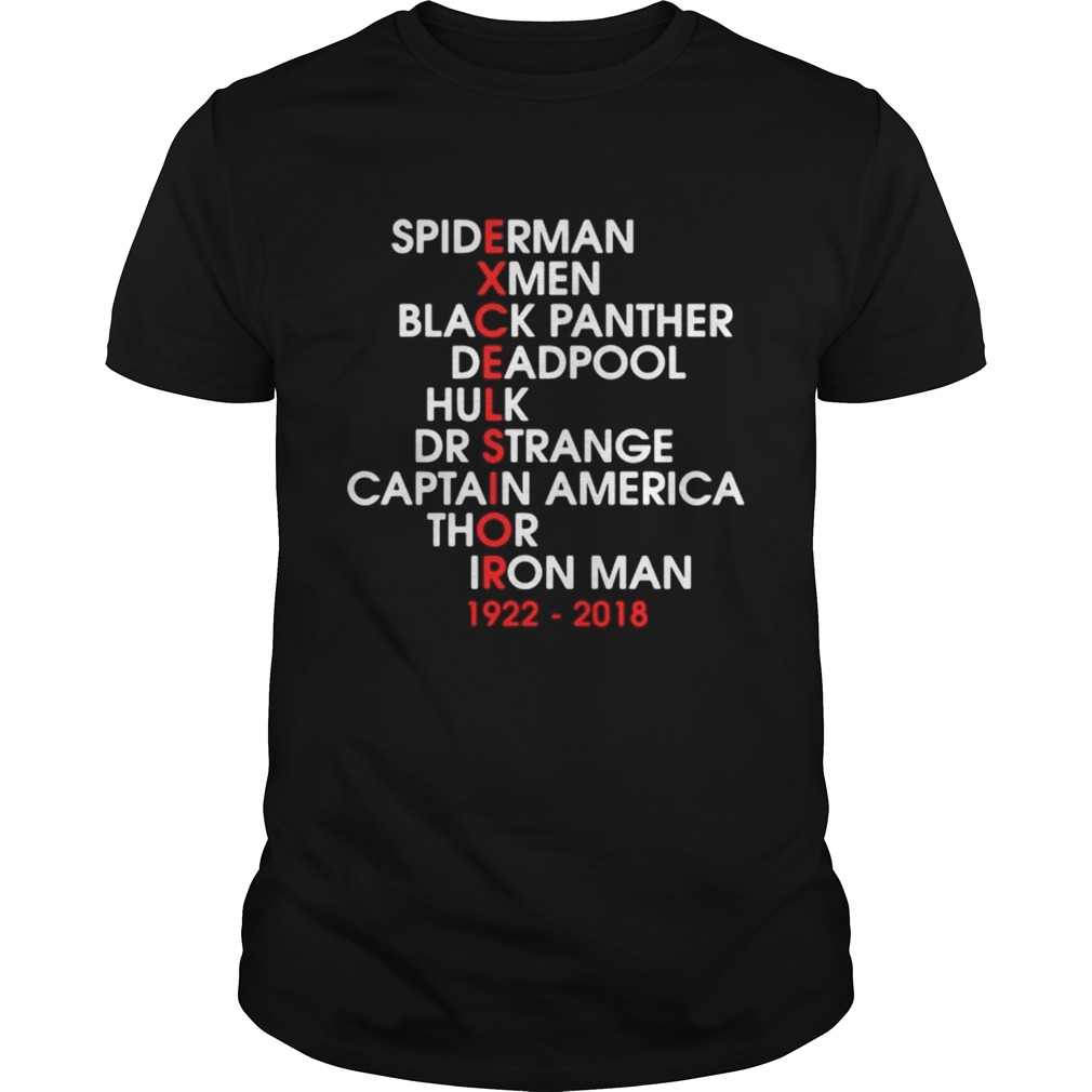 Official Excelsior Spiderman Xmen Black Panther Deadpook Hulk DR Strange shirt