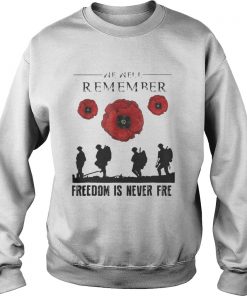 Official We are remember freedom is never free Sweatshirt