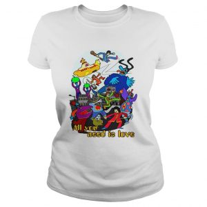 Official the Beatles all you need is love Ladies Tee