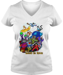 Official the Beatles all you need is love Vneck
