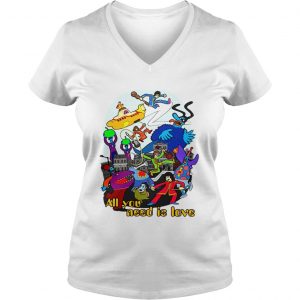 Official the Beatles all you need is love Vneck