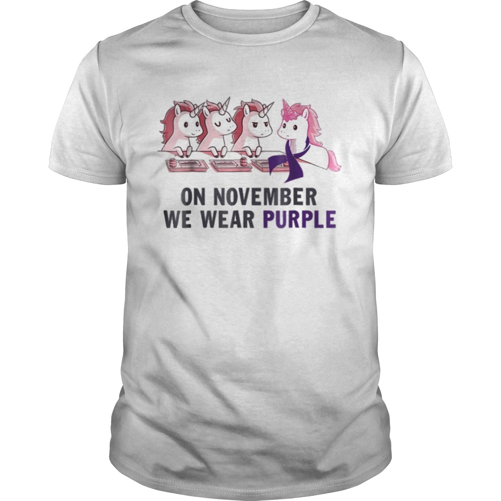 Pancreatic cancer unicorn on november we wear purple shirt