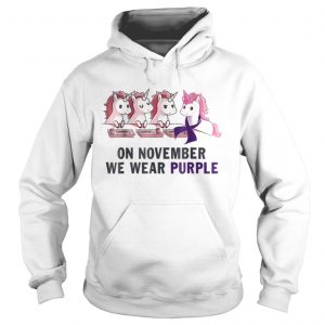 Pancreatic cancer unicorn on november we wear purple Hoodie