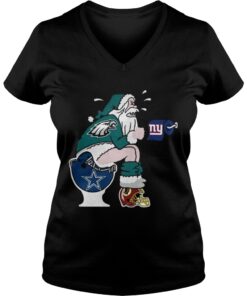 Philadelphia Eagles Santa Claus Vneck