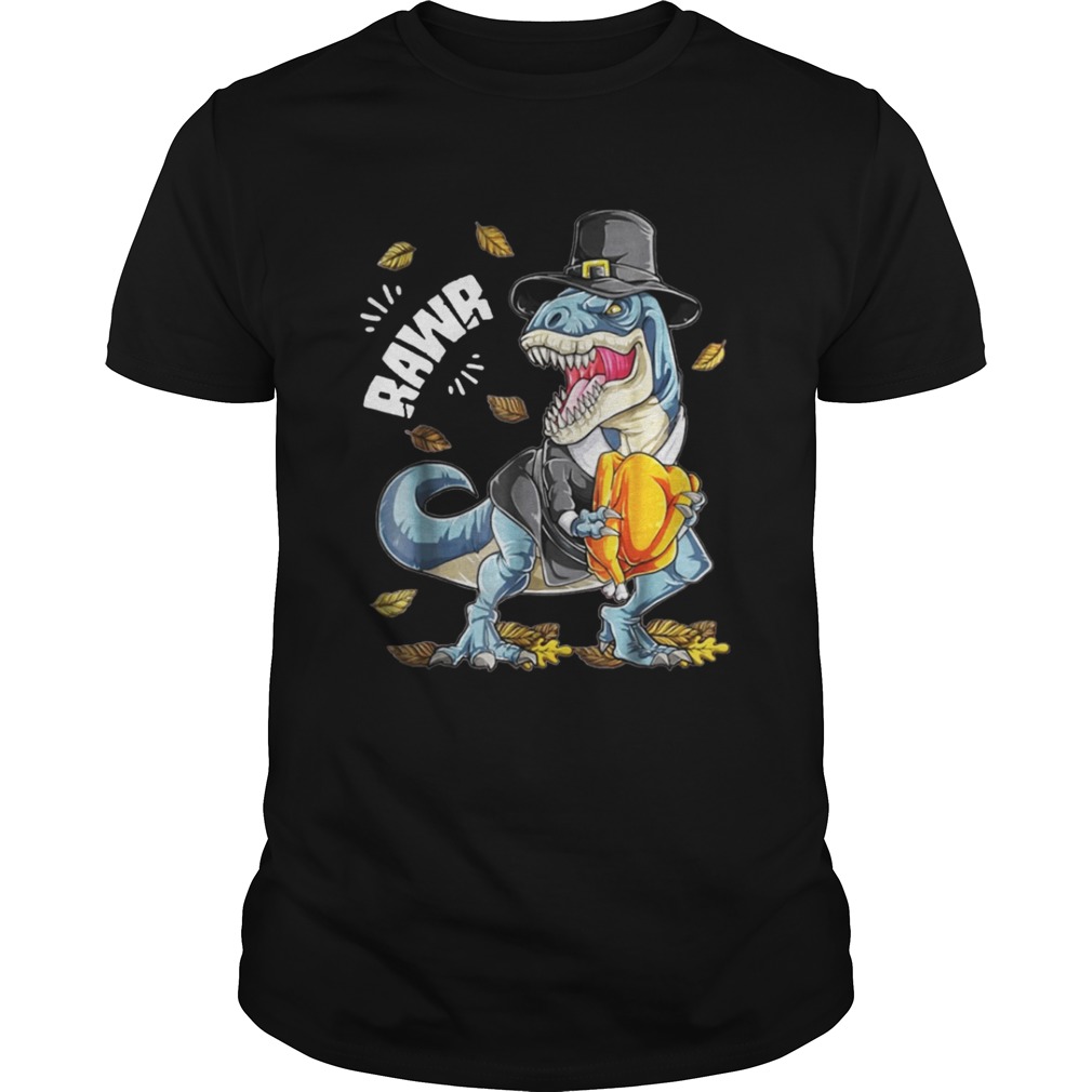 Rawr Dinosaur T rex Pilgrim Turkey shirt
