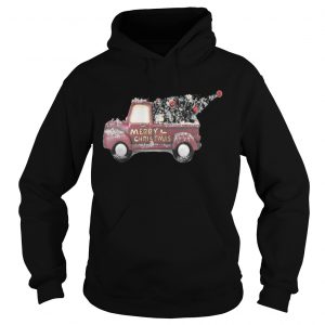 Red vintage truck with Christmas tree Tee Hoodie