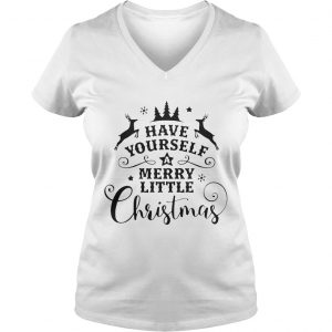 Reindeer Have yourself a merry little christmas Vneck