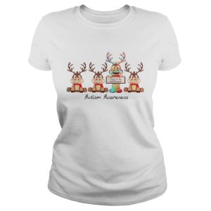 Reindeer dare to be different autism awareness Ladies Tee