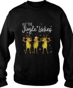 Reindeer drink wine all Jingle ladies Christmas Sweatshirt