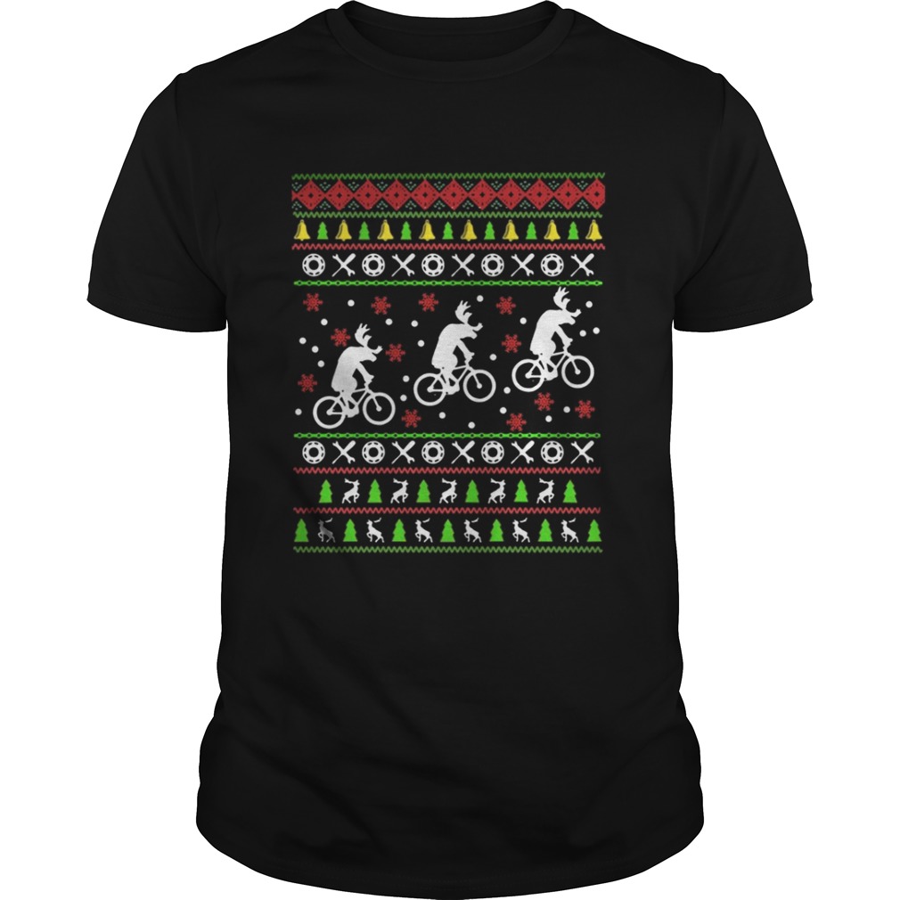 Reindeers Riding Bicycles Christmas Shirt