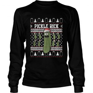 Rick and Morty Pickle Rick Christmas Longsleeve Tee