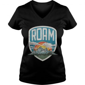 Roam Vintage Mountains Nature Outdoors Vneck