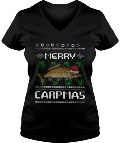 Santa Claus Carpmas Merry Carpmas Christmas Vneck