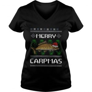 Santa Claus Carpmas Merry Carpmas Christmas Vneck