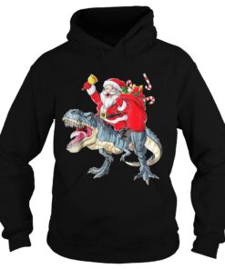 Santa Dinosaur T rex Hoodie