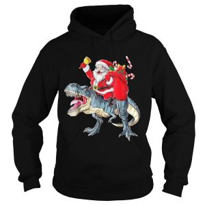 Santa Dinosaur T rex Hoodie