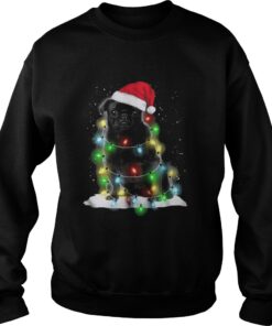 Santa Pitbull Light Christmas Dog Sweatshirt