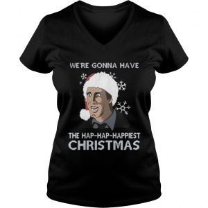 Santa Squeezes were gonna have the hap hap happiest Christmas Vneck